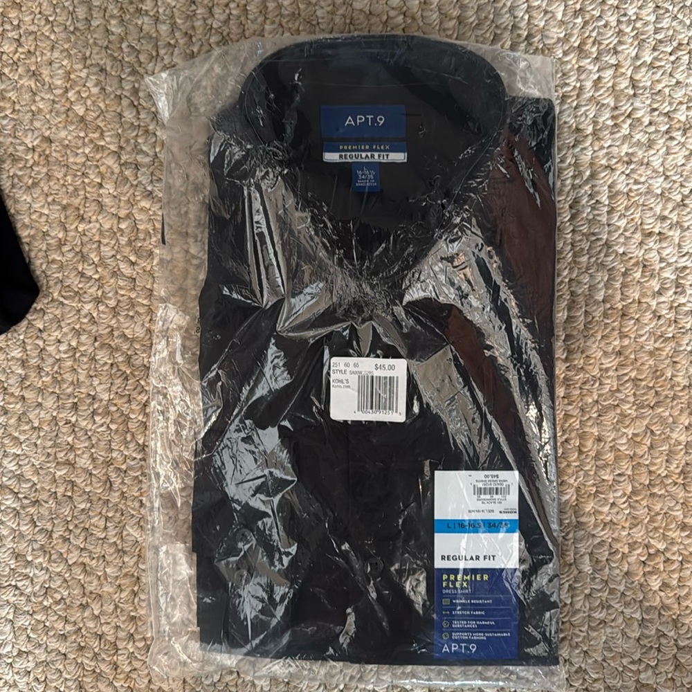 NWT Apt 9 black dress shirt